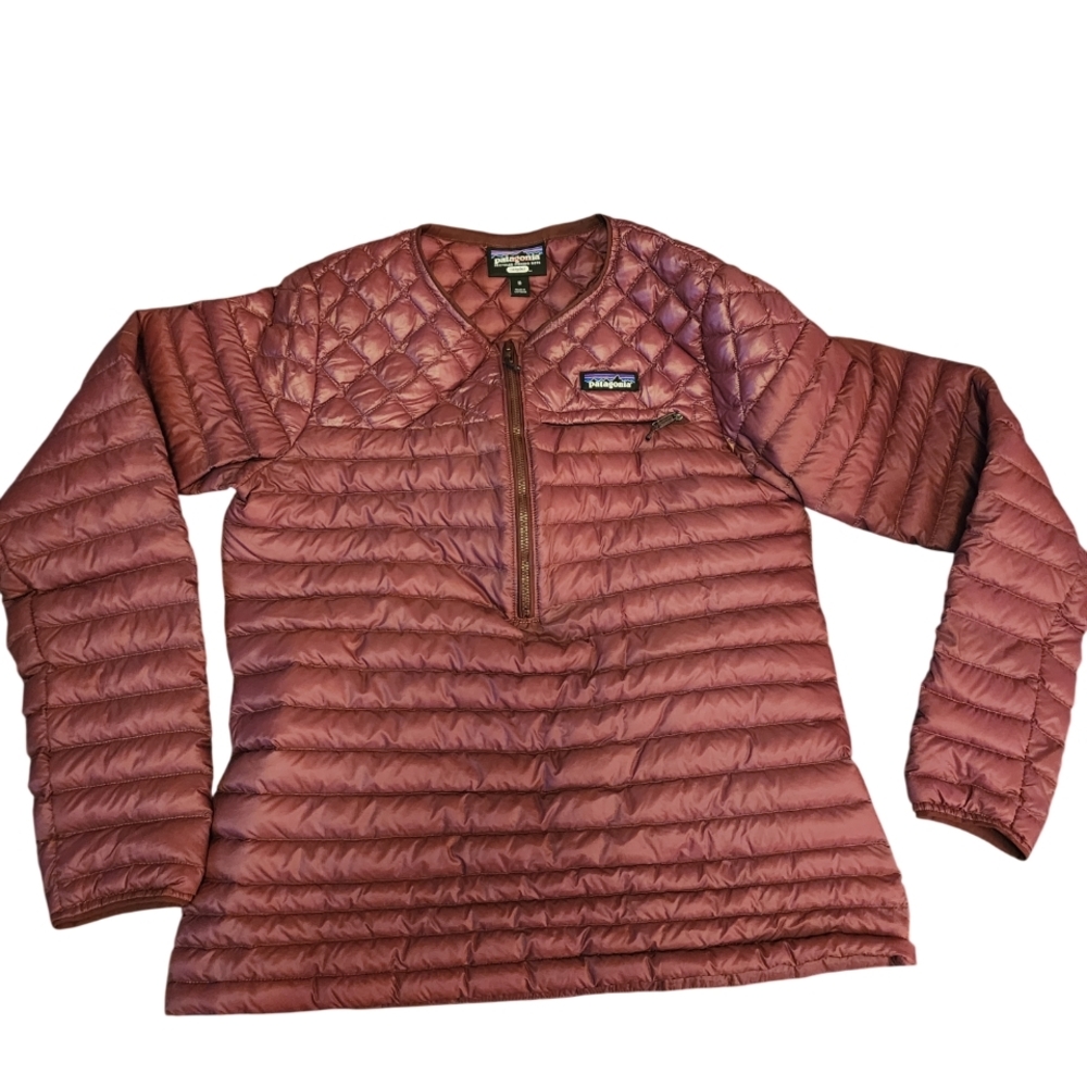 128 Patagonia Alplight Down Pullover Womens Size Dark Ruby MEDIUM